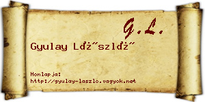Gyulay László névjegykártya