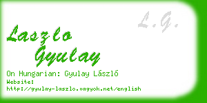 laszlo gyulay business card