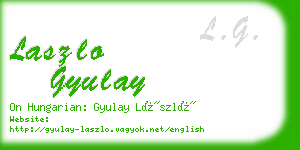 laszlo gyulay business card